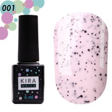Гель-лак Kira Nails №001 Ваніль (з крихтою), 6 мл