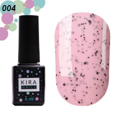 Гель-лак Kira Nails №004 Полуниця (з крихтою), 6 мл