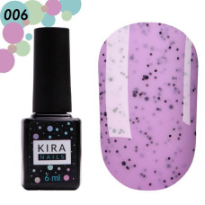 Гель-лак Kira Nails №006 Чорниця (з крихтою), 6 мл