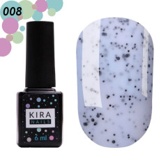 Гель-лак Kira Nails №008 Голубика (з крихтою), 6 мл