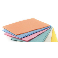 Серветка нагрудник медична стоматологічна тришарова Polix PRO&MED (125шт) 33*45, жовтий