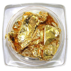 Фольга жата в баночці, колір золото. Фольга жата в баночці, колір золото.