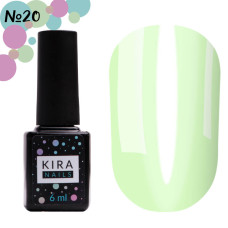 Гель-лак Kira Nails Vitrage №V20 (салатовий, вітражний), 6 мл