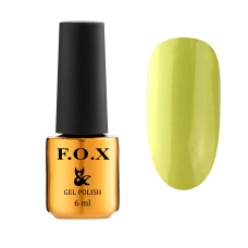 Гель-лак FOX Drinks №569 Lemonade (салатовий, емаль), 6 мл