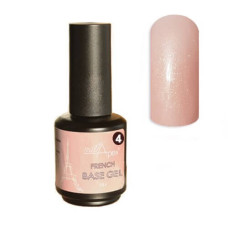 Камуфляжна база №4 Френч з золотистим шиммером Nailapex, 15 грам Камуфляжна база №4 Френч з золотистим шиммером Nailapex, 15 грам