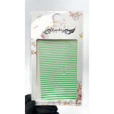 Стрічка для дизайну нігтів ЗЕЛЕНИЙ НЕОН гнучка пряма маленька 9*6 см