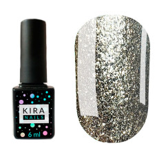 Гель-лак Kira Nails 24 Karat №003 (біле золото з великою кількістю блискіток), 6 мл