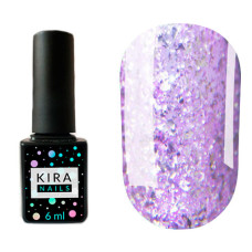 Гель-лак Kira Nails Shine Bright №007 (світло-фіолетовий з блискітками), 6 мл