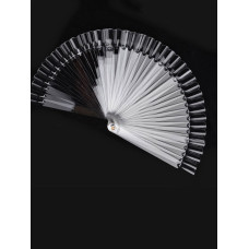 Віяло типси квадрат прозорий на кільці, 50 шт