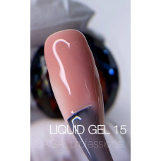 LIQUID GEL SAGA № 15 (бежево-рожевий), 15 ml