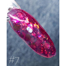 Гель-лак Saga Galaxy Glitter №7, 8 мл