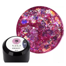 Гель-лак Saga Galaxy Glitter №8, 8 мл