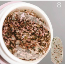 Гель Saga Flower Fairy Gel №8 із сухоцвітами, 5 мл Гель Saga Flower Fairy Gel №8 із сухоцвітами, 5 мл